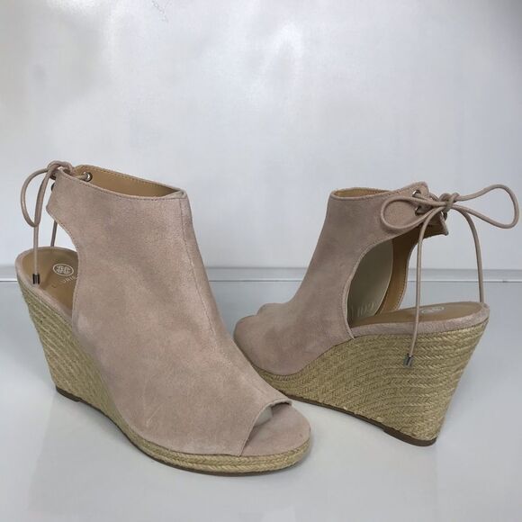 Laurie Felt Suede Peep-Toe Wedge - Picture 2 of 8
